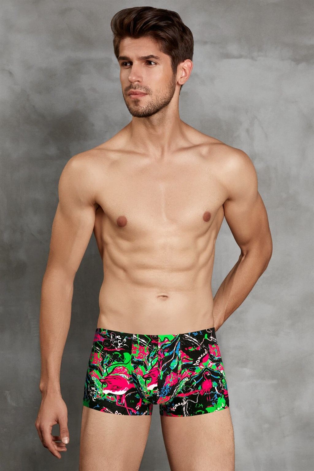 Modal Pamuklu Esnek Bel Lastiği Boxer Doreanse 1751 - Hülya Uçuşu