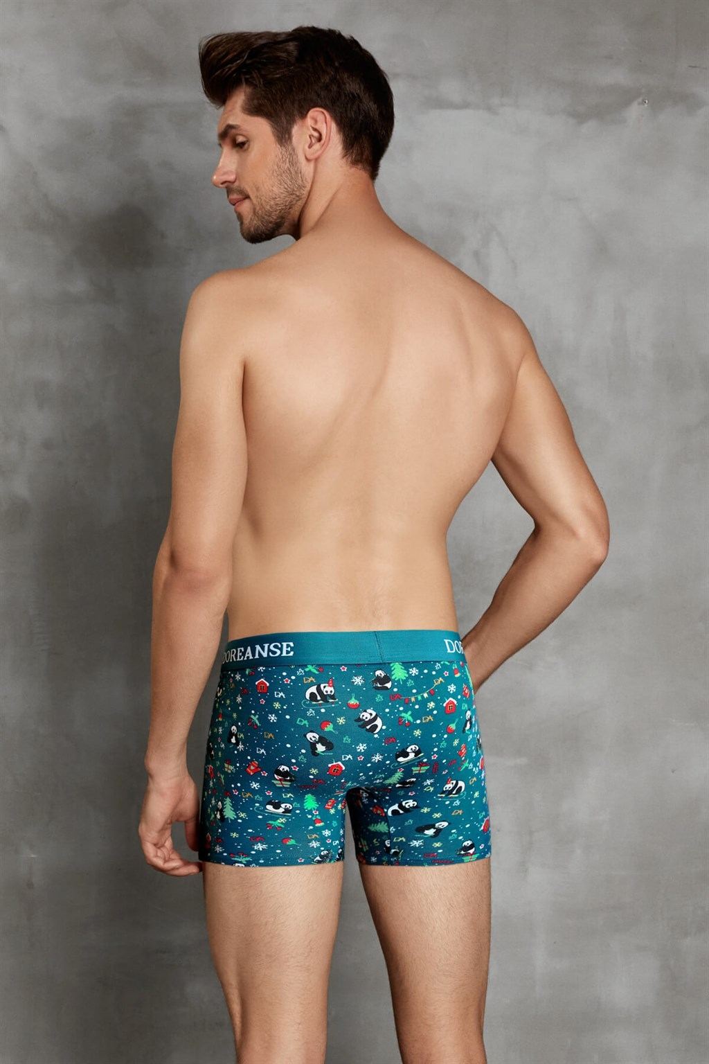 Esnek Bel Lastiği Modal Pamuklu Boxer Doreanse 1863 - Panda