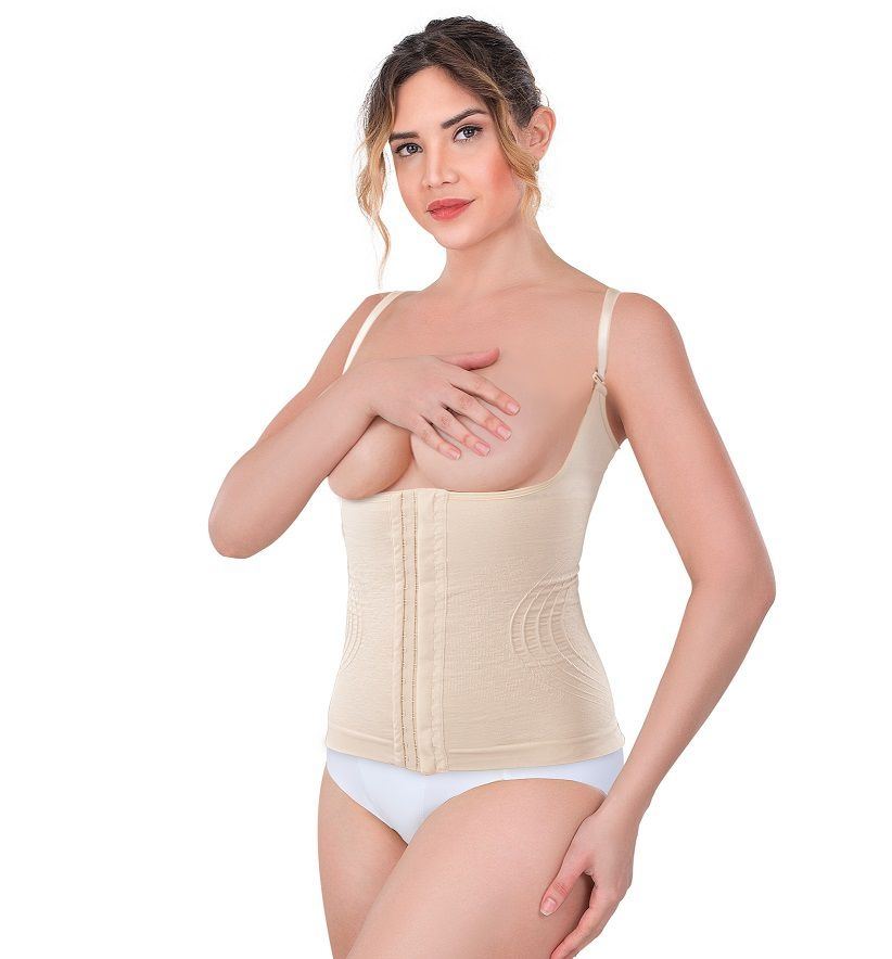 Kademeli Kompresyonlu Agraflı Korse Emay 2030 - Ten