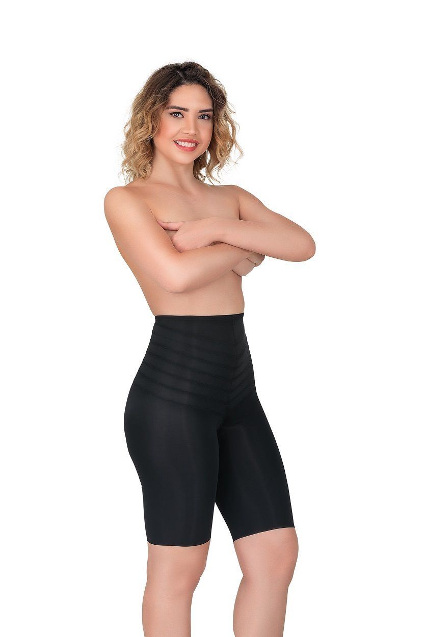 Dikişsiz Destekli Uzun Paçalı Korse Emay 2923 - Siyah