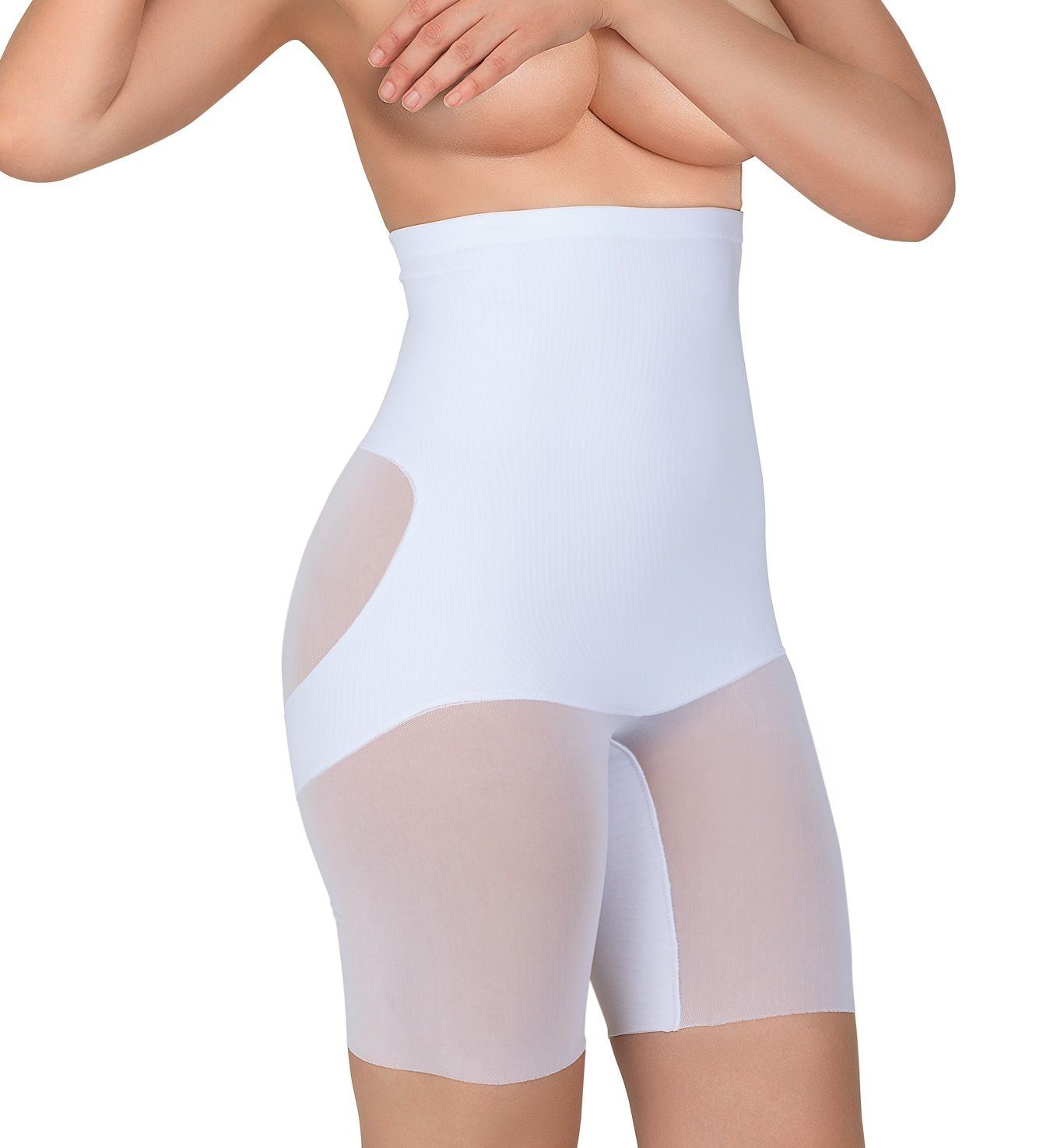 Kademeli Kompresyonlu Paçalı Korse Emay 2929 - Beyaz