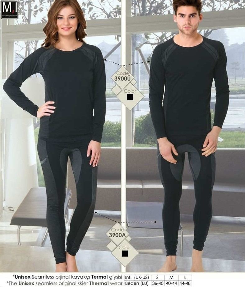 Termal İçlik Takım Fırçalı İç Yüzey Emay 3900 - Siyah