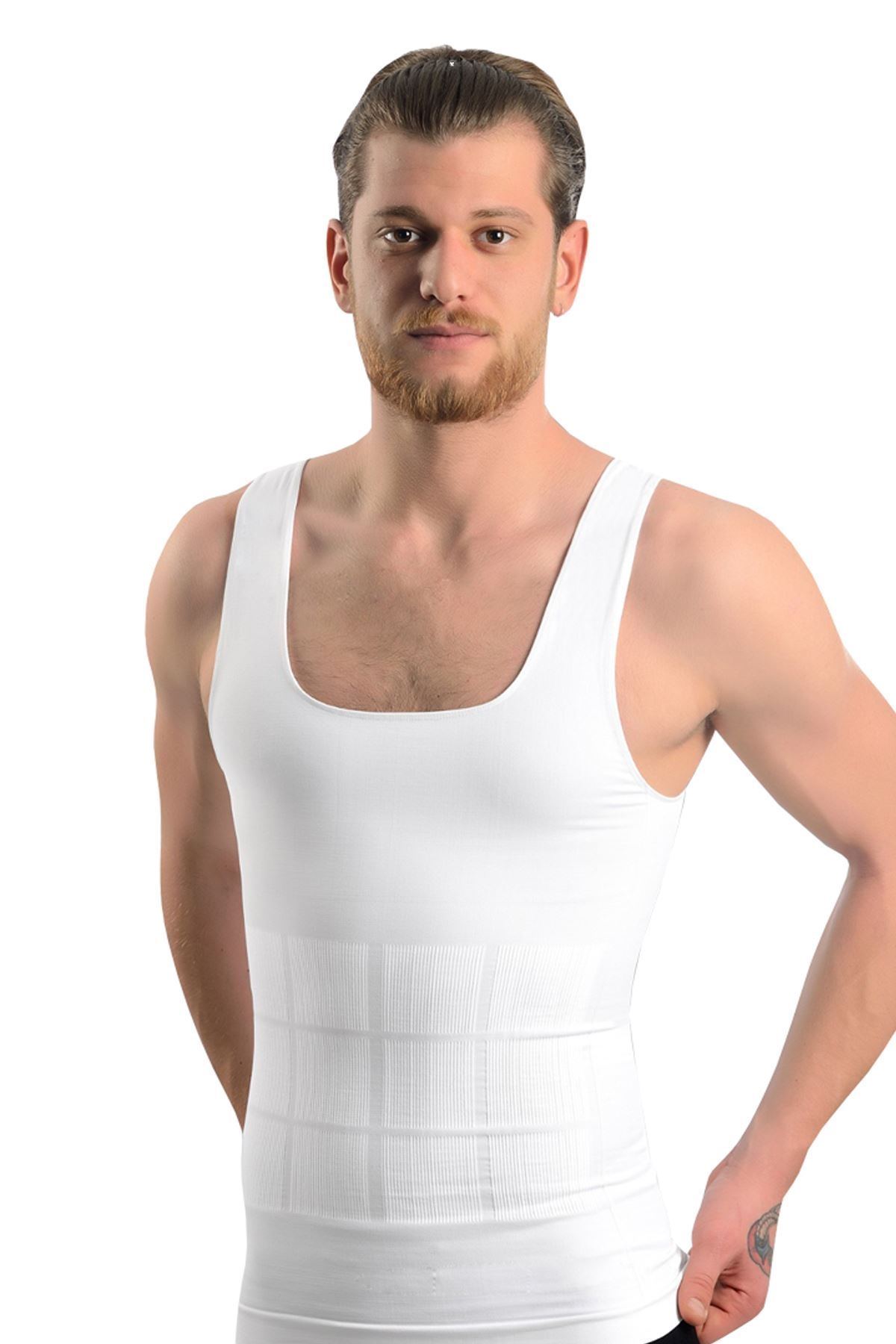 Dikişsiz Toparlayıcı Korse Atlet Sistina 740 - Beyaz