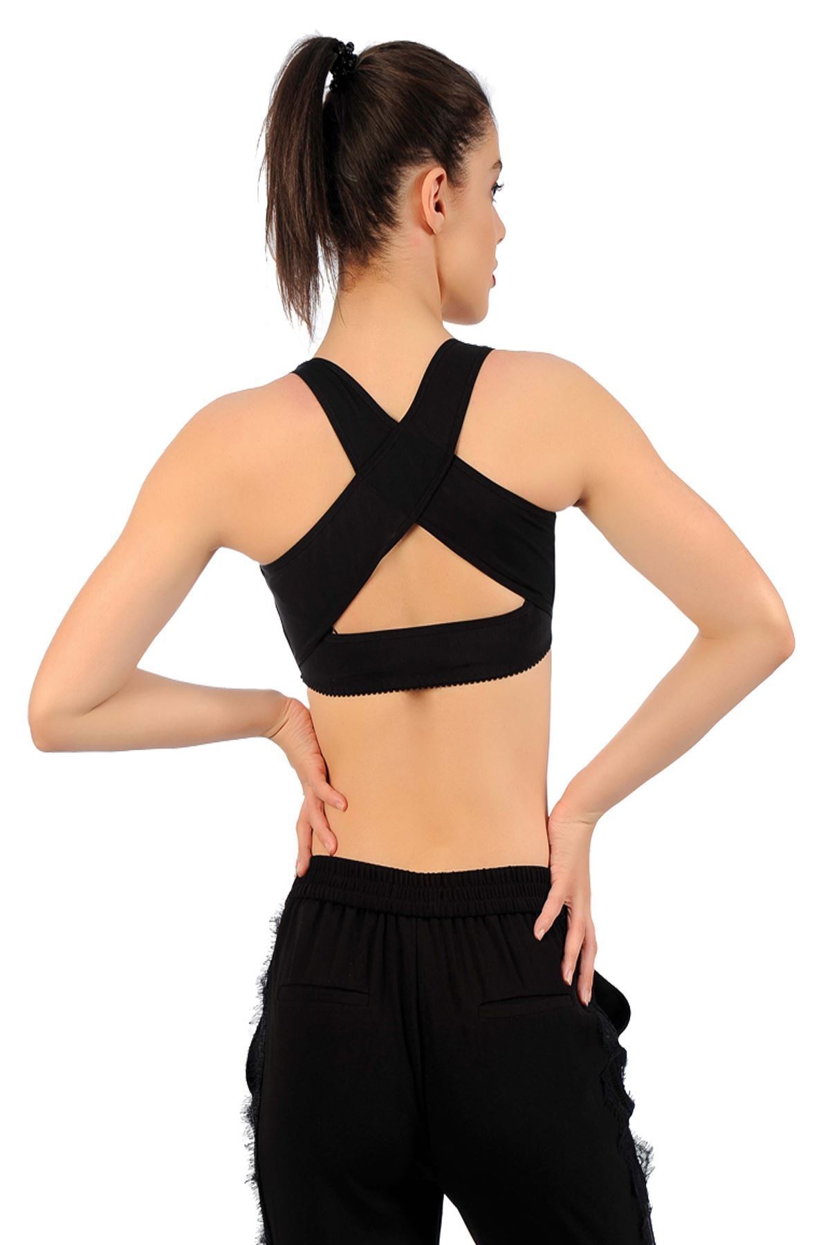 Mikrofiber ve Likra Korse Sistina 795 - Siyah