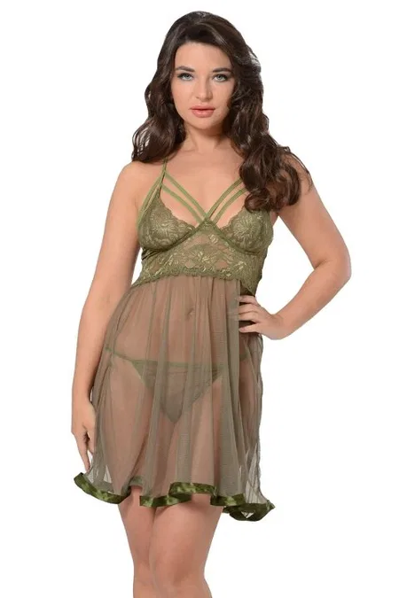 Dantel Detaylı Kısa Gecelik Sistina 681