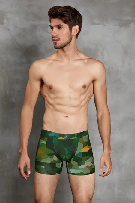 Esnek Bel Lastiği Pamuklu Boxer Doreanse 1804 - Mandarin