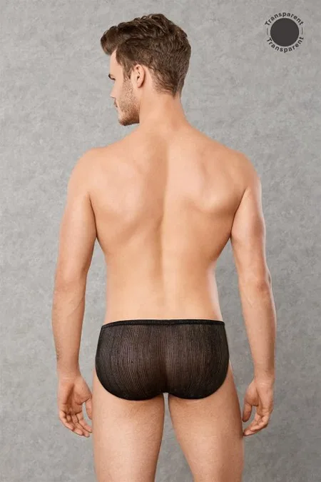 Pamuklu Transparan Erkek Slip Doreanse 1301 - Siyah