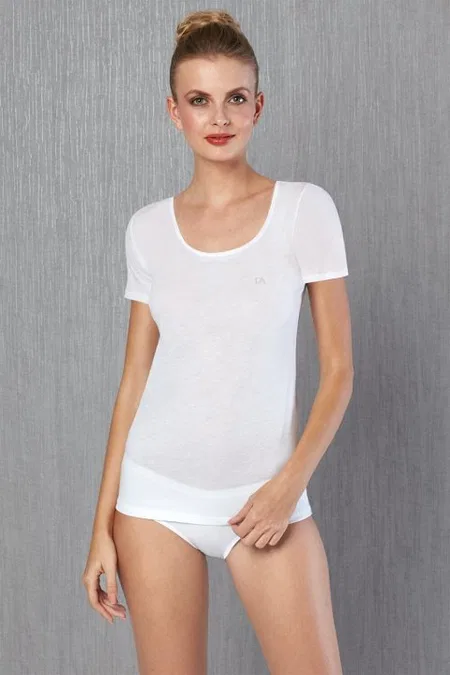 Tek Parça Kesim Pamuklu Body Doreanse 9397 - Beyaz