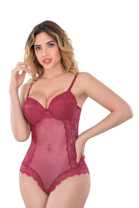 Dantelli Push Up Esnek Body Emay 176 - Bordo