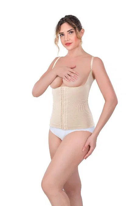 Kademeli Kompresyonlu Agraflı Korse Emay 2030 - Ten