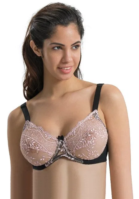 Full Cup Destekli Toparlayıcı Sütyen Emay 148 - Siyah Kırmızı