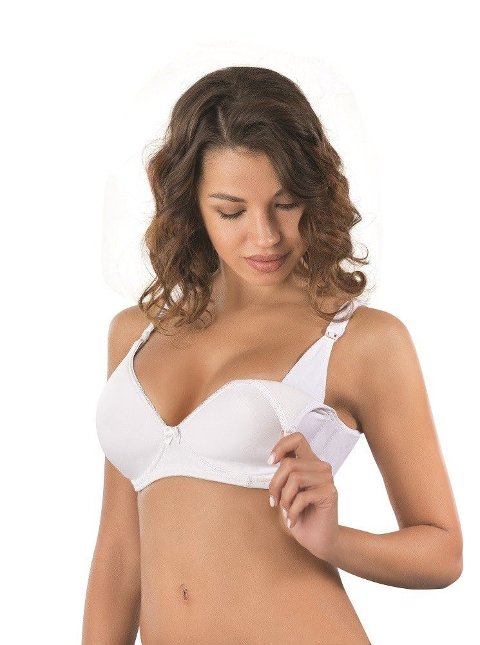 Pamuklu Astar Emzirme Sütyeni Emay 166 - Beyaz