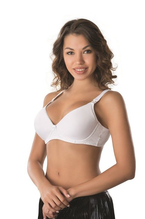 Pamuklu Astar Emzirme Sütyeni Emay 166 - Beyaz