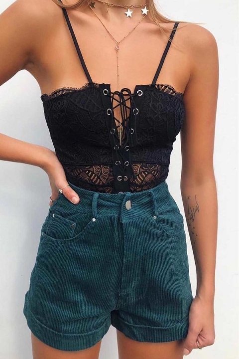 Merry See Dantel İşlemeli Siyah Şık Body Gecelik - Siyah