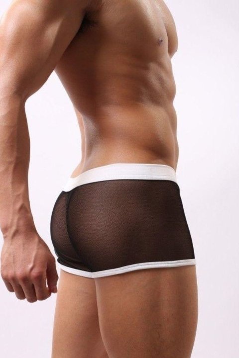 Merry See Merry See Erkek Siyah Beyaz Transparan Boxer - Görsel 2