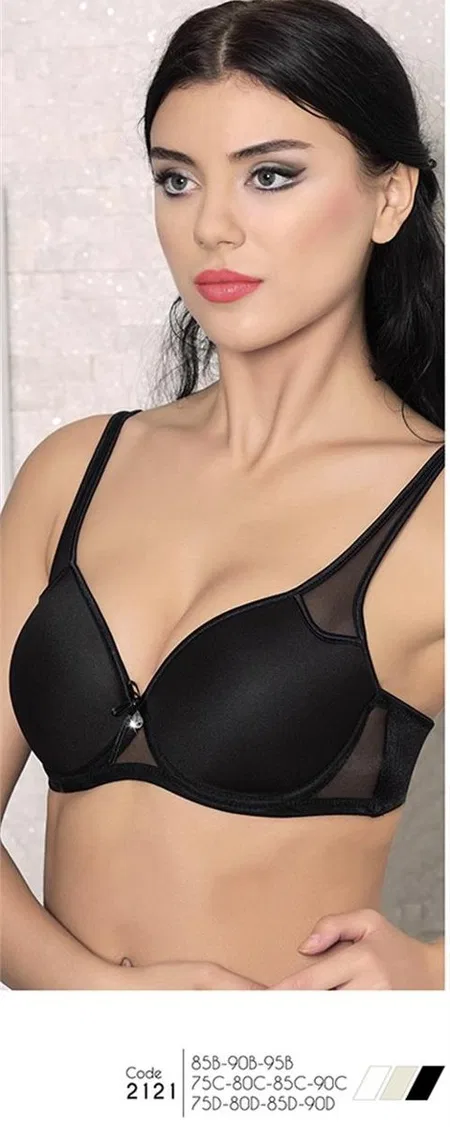 Dantel Detaylı Soft Cup Sütyen Moonlight 2121 - Siyah
