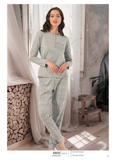 NBB Pamuklu Patlı Pijama Takım NBB 66632