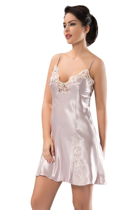 Saten Düğmeli Uzun Sabahlık Sistina 1420 - 2