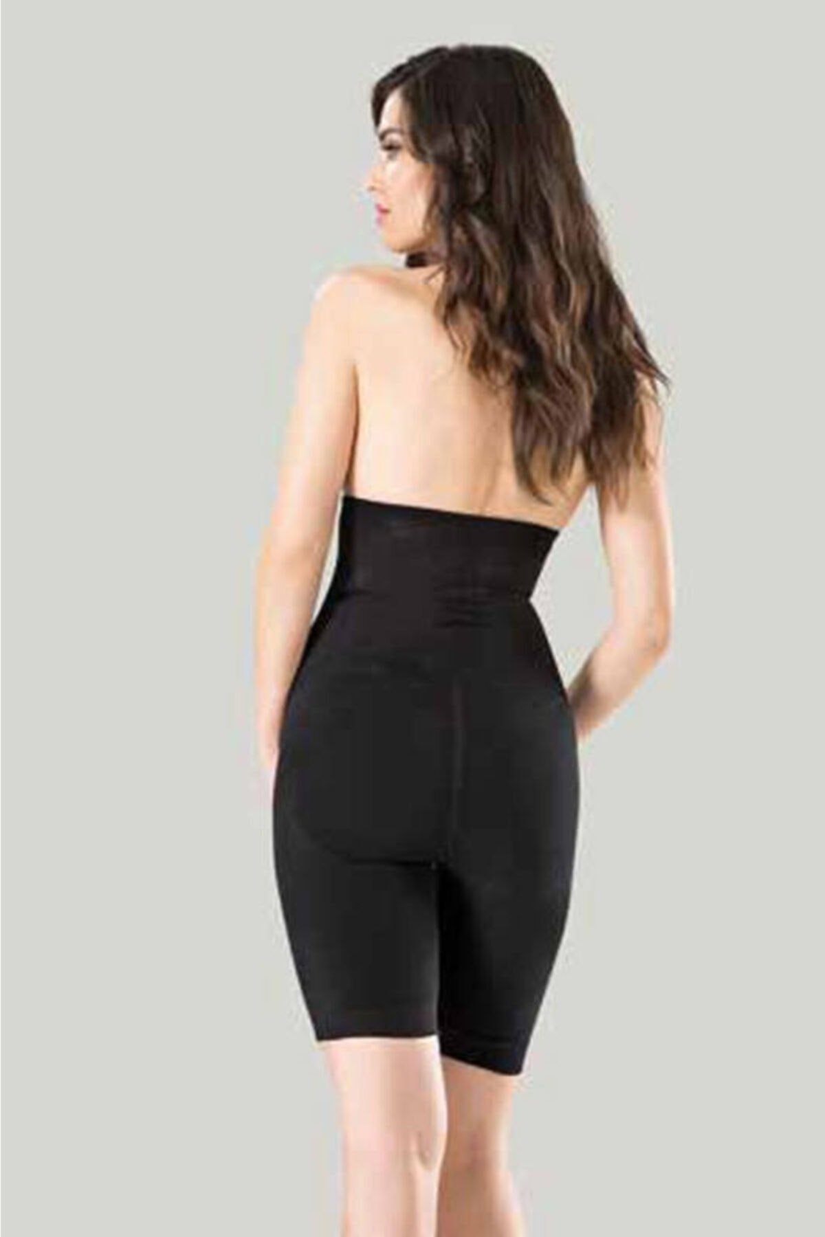 Yüksek Bel Dikişsiz Korse Beyaz Miss Fit 34389 - Siyah