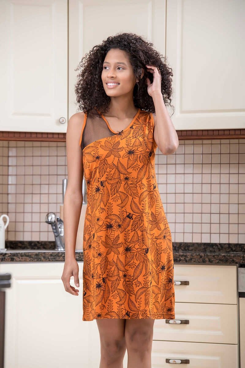 Yeni İnci Viskon Çiçek Desenli Kadın Pijama Takımı Yeni İnci 1576 - Görsel 2