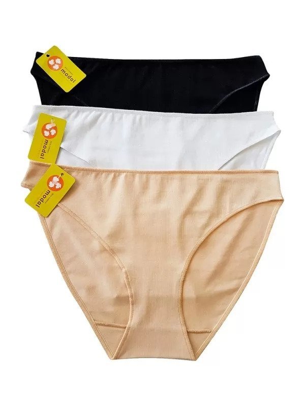 Yüksek Pamuk Oranı Düz Lastikli Slip Külot İMER 5011 - Beyaz