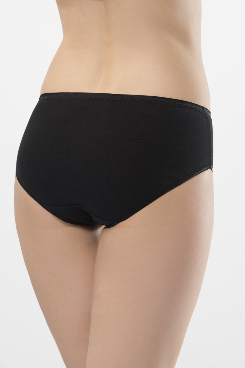 Ribana Dikişli Slip Külot 2'li Paket Türen 234 - Siyah