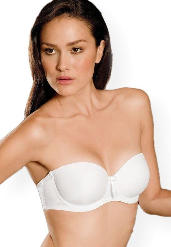 Askısız Sütyen Straplez Dikişsiz Nurteks 192 - Beyaz