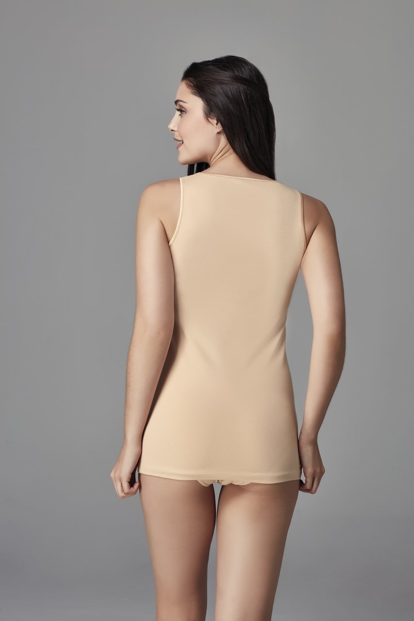 Pamuklu Geniş Askılı Atlet Kadın Dagi 5005 - Ten