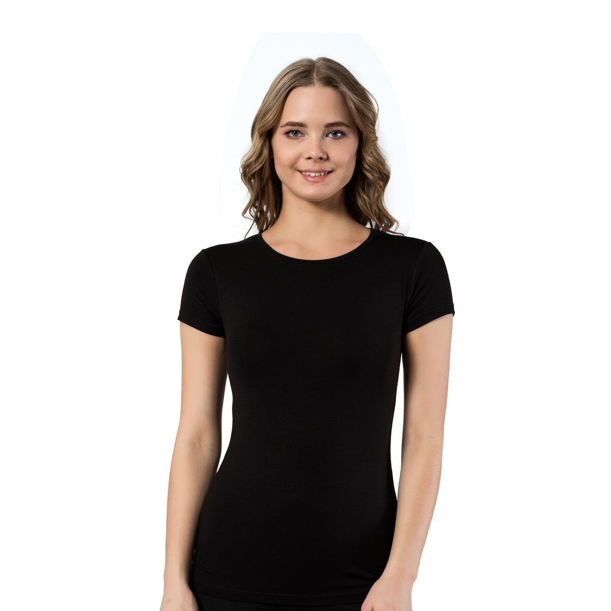 Pamuklu Nefes Alan Kısa Kol Body Lüx DRM 3750 - Siyah