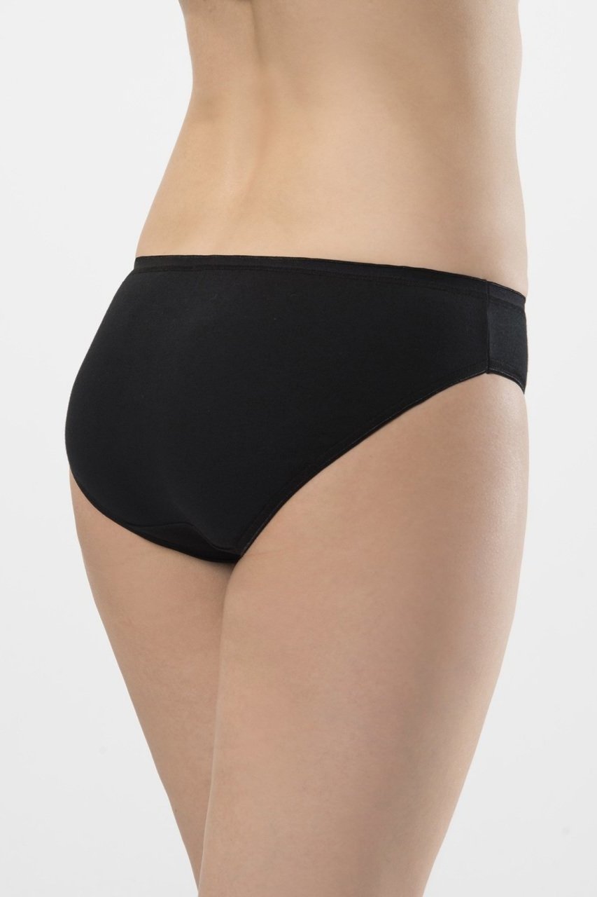 Pamuklu Yüksek Bel Slip Külot 2'li Paket Türen 270 - Siyah