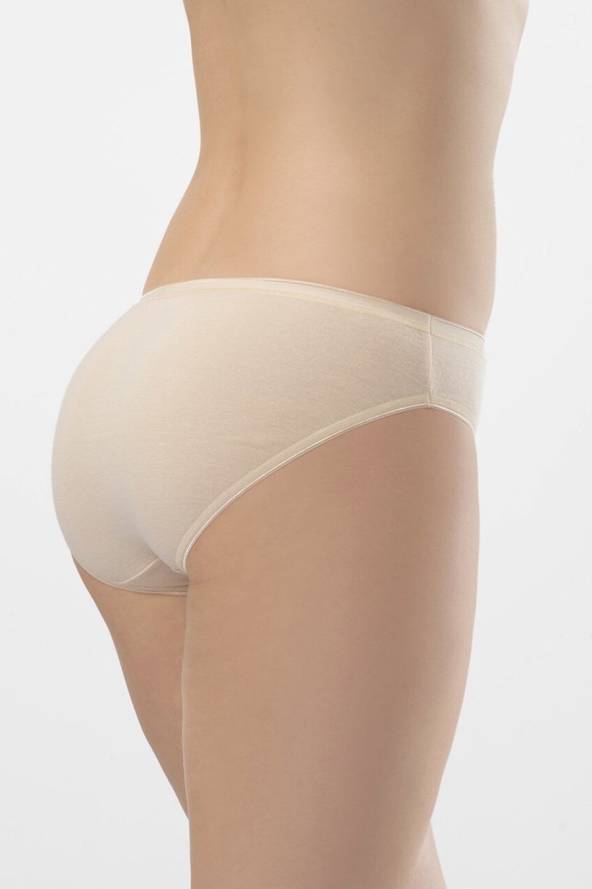 Pamuklu Yüksek Bel Biyeli Bikini Külot Türen 270 - Ten