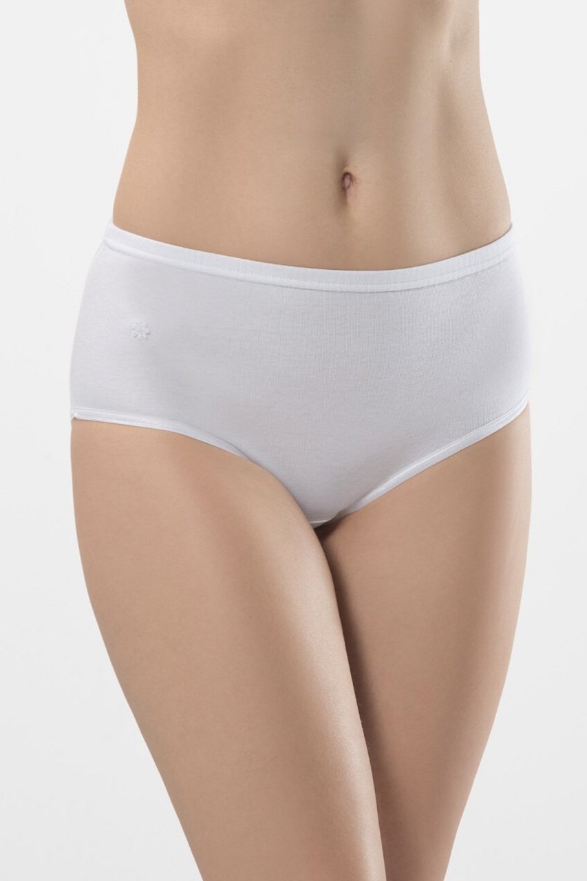 Yüksek Bel Pamuklu Bikini Külot  Türen 240 - Beyaz