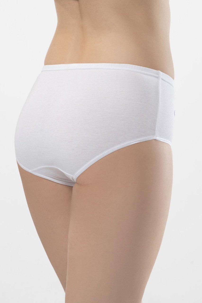 Yüksek Bel Pamuklu Bikini Külot  Türen 240 - Beyaz
