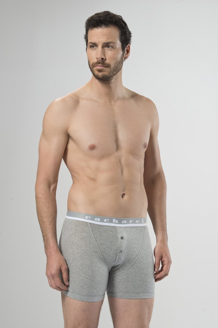 Pamuklu Esnek Bel Boxer Cacharel 1313 - Gri