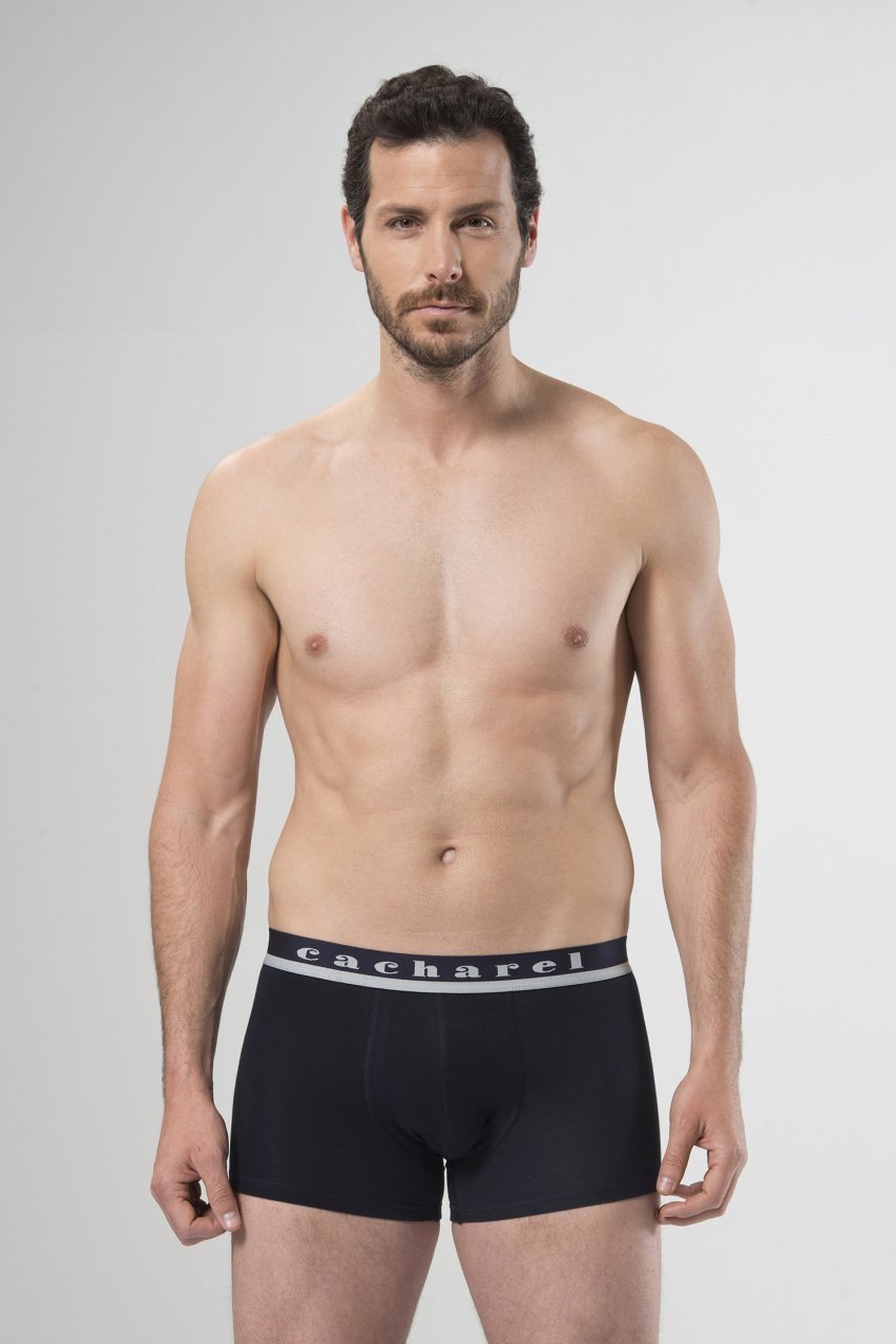 Pamuk/Modal Karışımlı Esnek Bel Boxer Cacharel 1317 - Lacivert