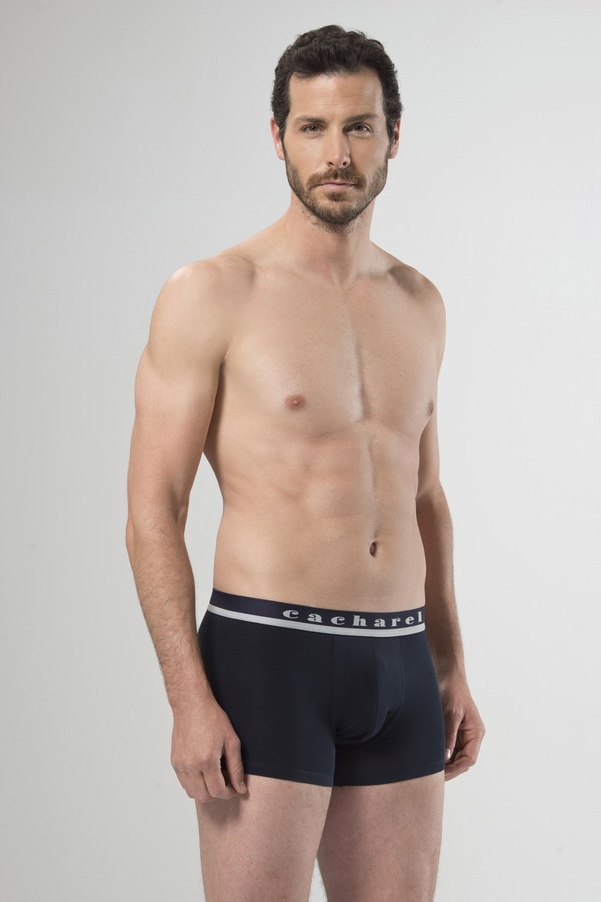 Pamuk/Modal Karışımlı Esnek Bel Boxer Cacharel 1317 - Lacivert