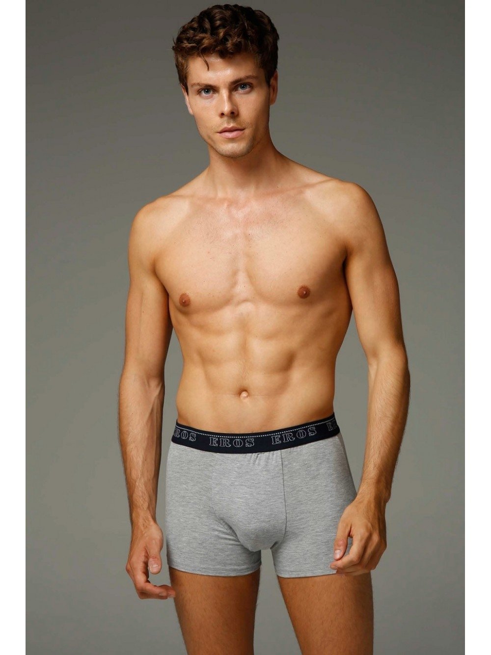 Esnek Bel Lastiği Modal Boxer Eros 011 - Gri Melanj