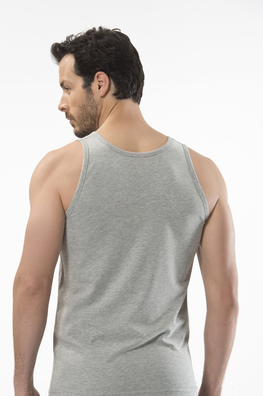 Pamuklu Ribana Askılı Atlet Cacharel 1301 - Gri