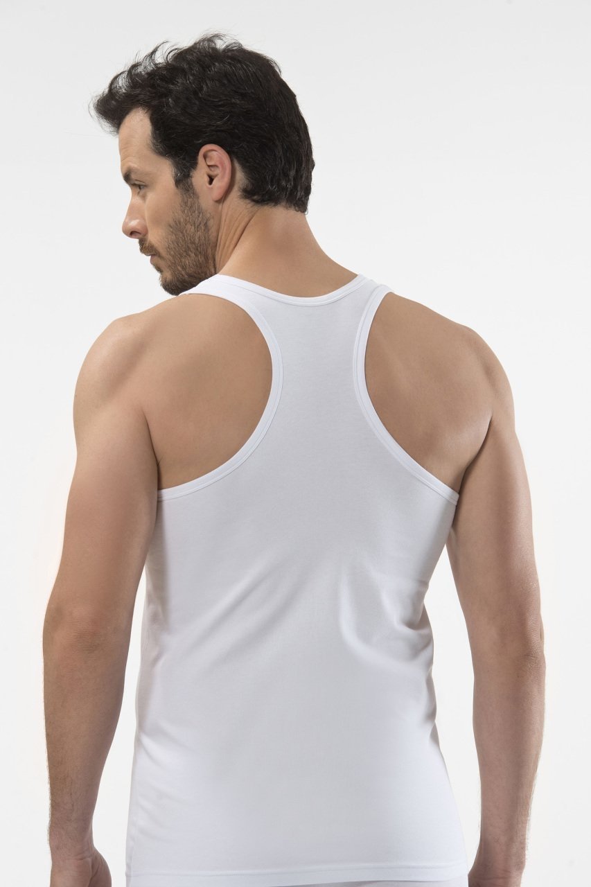 Pamuklu Ribana Kesim Spor Atlet Cacharel 1302 - Beyaz