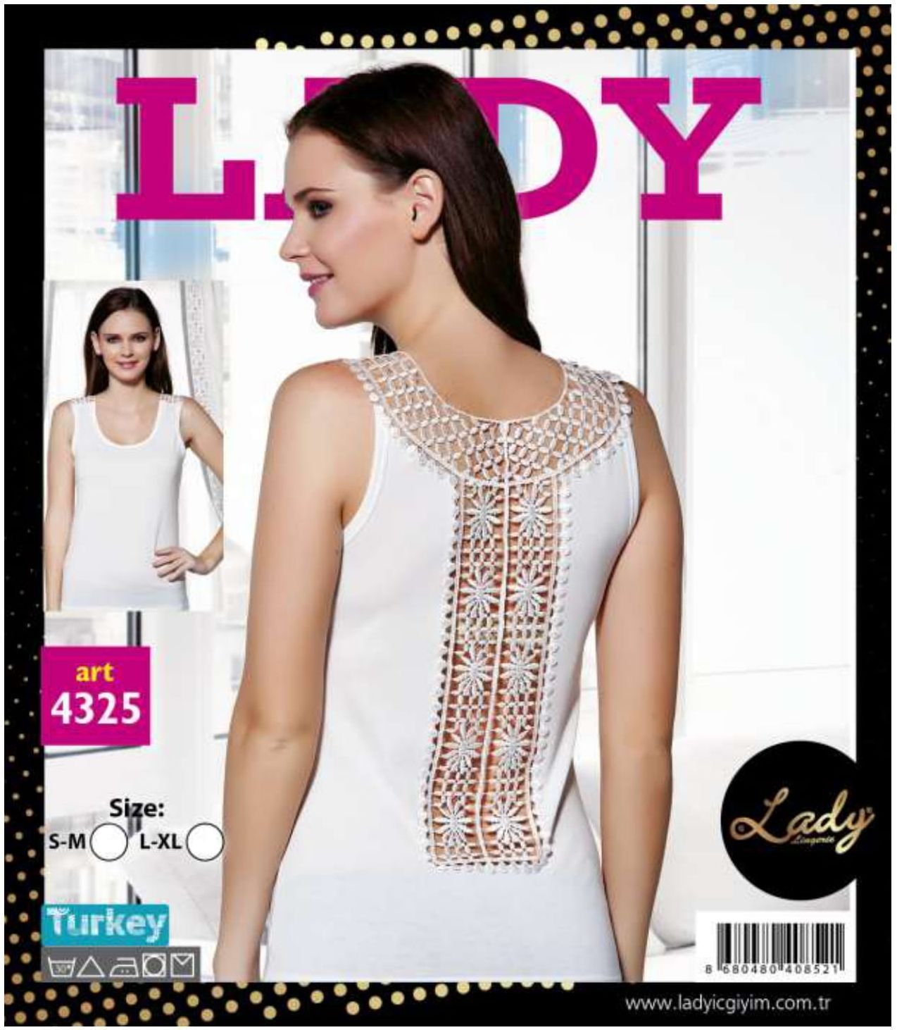 Çiçek Desenli Pamuklu Atlet Kadın Lady 4325 - Görsel