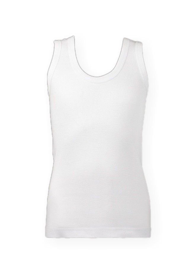 Pamuklu Esnek Çocuk Atlet Çift Kaplan 775 - Beyaz