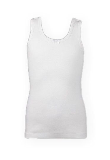 Pamuklu Geniş Askılı Çocuk Atlet Çift Kaplan 505 - Beyaz