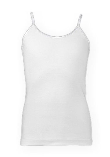 Pamuklu İnce Askılı Çocuk Atlet Çift Kaplan 210 - Beyaz