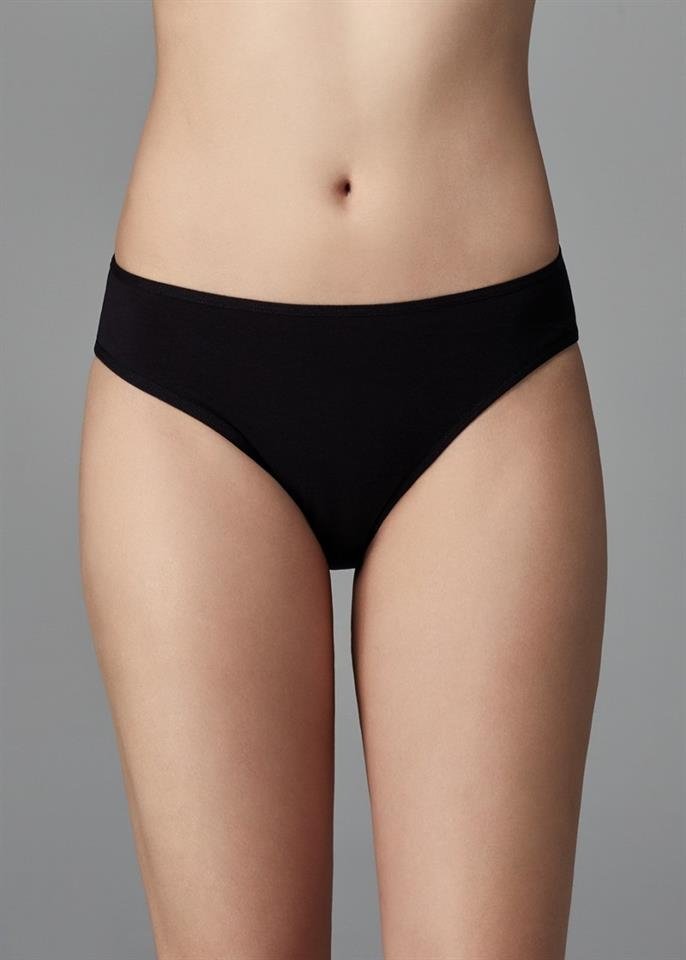 Pamuklu Yüksek Bel Slip Külot Dagi 5114 - Siyah