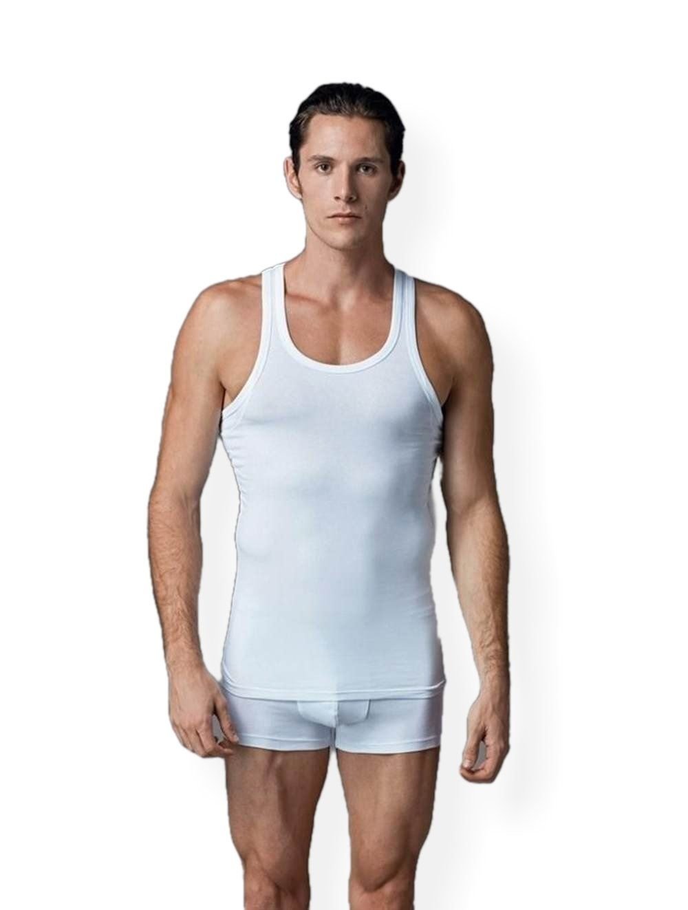 Pamuklu Uzun Kısa Kollu Sporcu Atlet Eros 002 - Beyaz