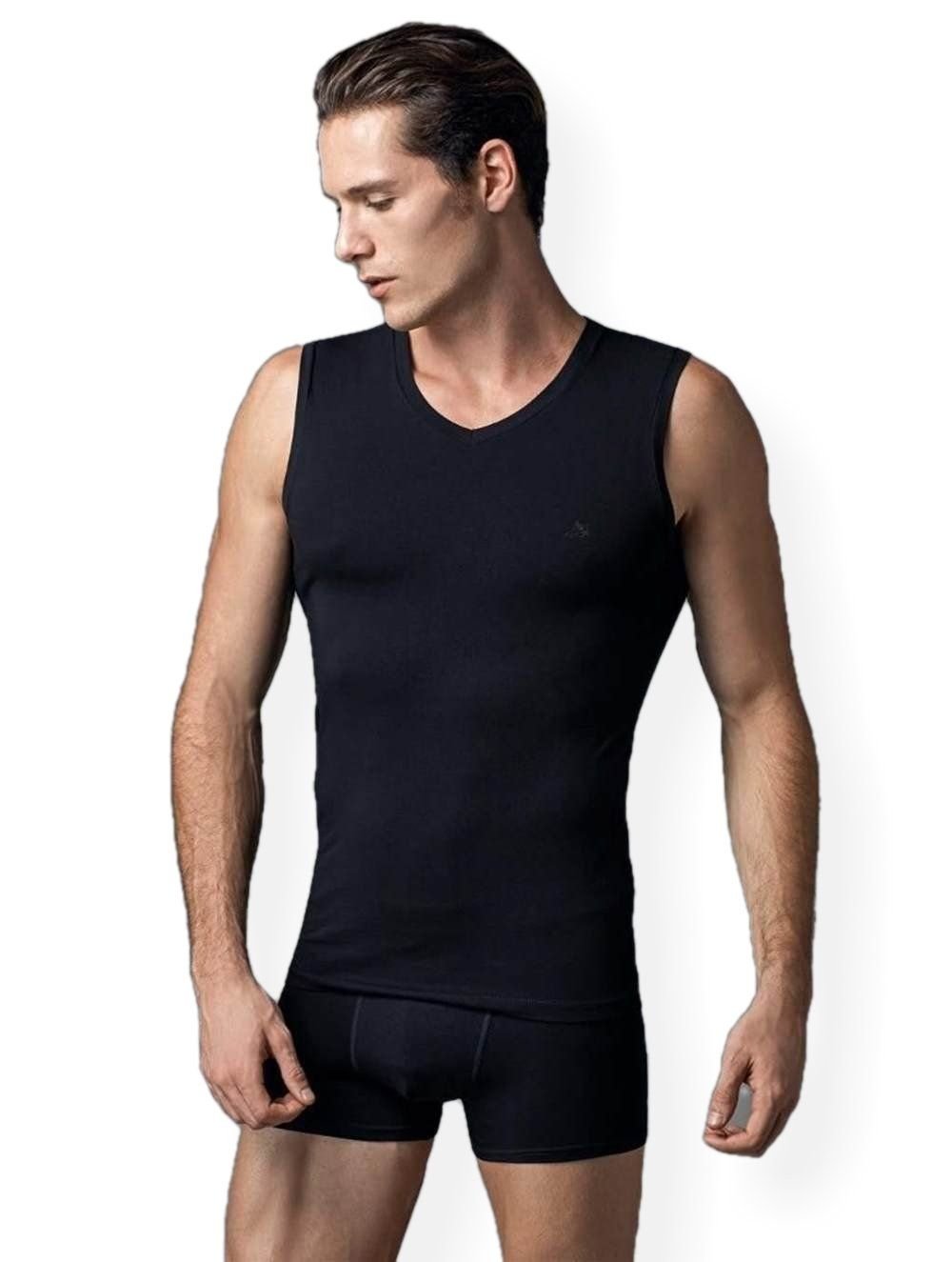 Eros Pamuklu Ribana Kesim Kolsuz T-Shirt Eros 006