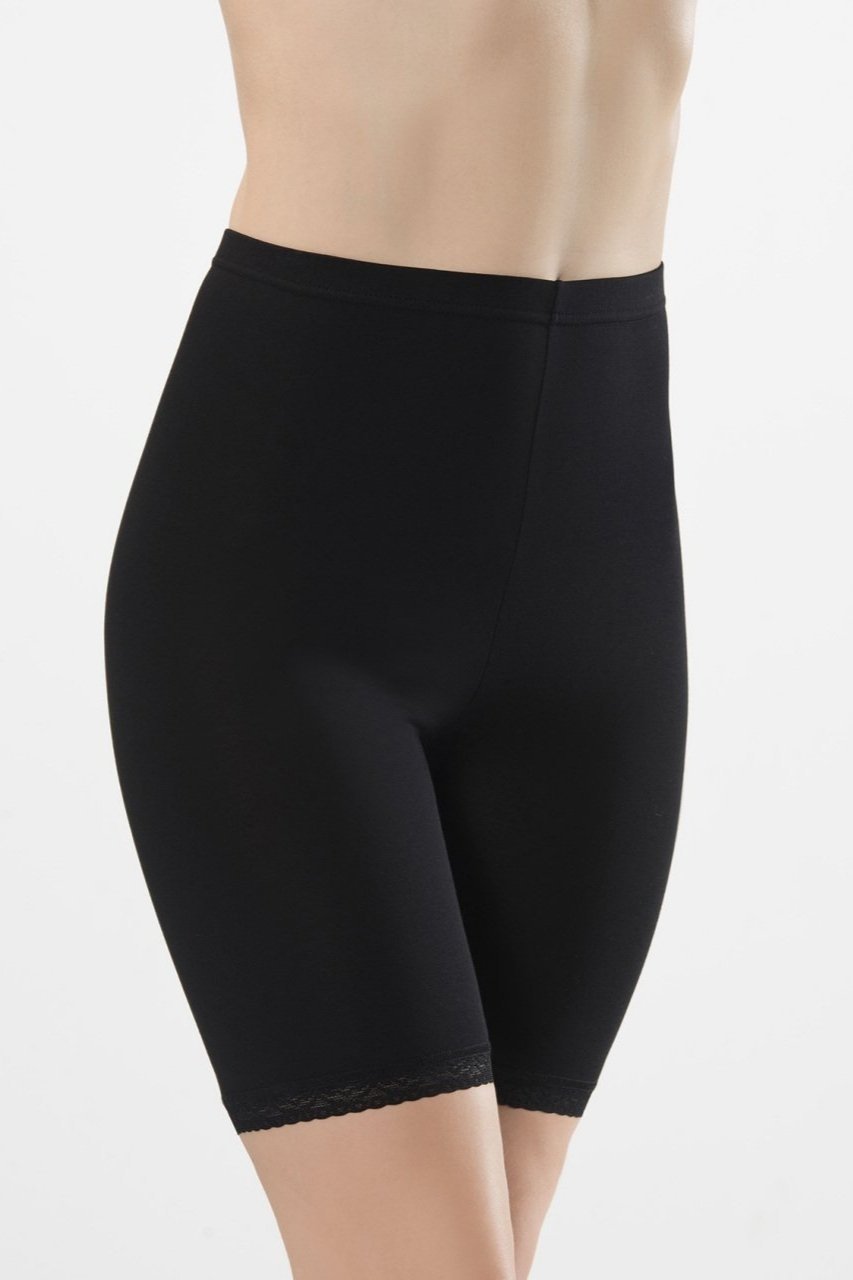 Yüksek Bel Dantelli Kısa Tayt Türen 285 - Siyah