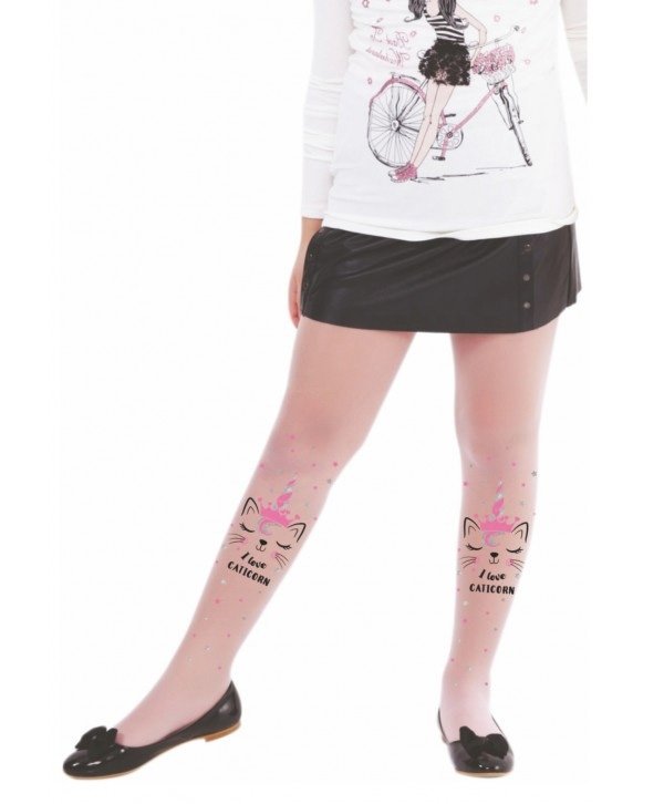 Yüksek Pamuk Oranı Kaydırmaz Taban Çocuk Külotlu Çorap Daymod 2125140 - Beyaz