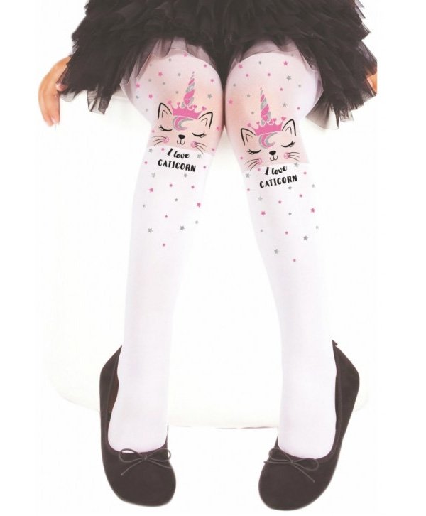 Yüksek Pamuk Oranı Kaydırmaz Taban Çocuk Külotlu Çorap Daymod 2125139 - Beyaz