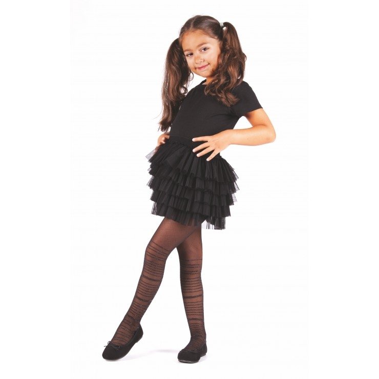 Pamuklu Yüksek Bel Çocuk Külotlu Çorap Daymod 2125128 - Siyah